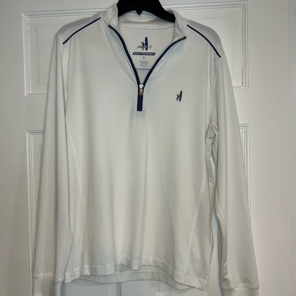 johnnie-O White Long Sleeve Tee Classic Comfort